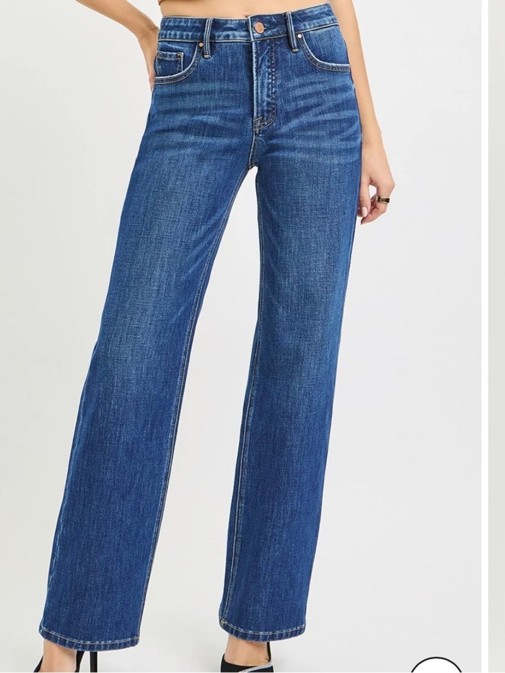NWT Risen Jeans High Rise Straight Leg Jean 9/29 Dark Wash
